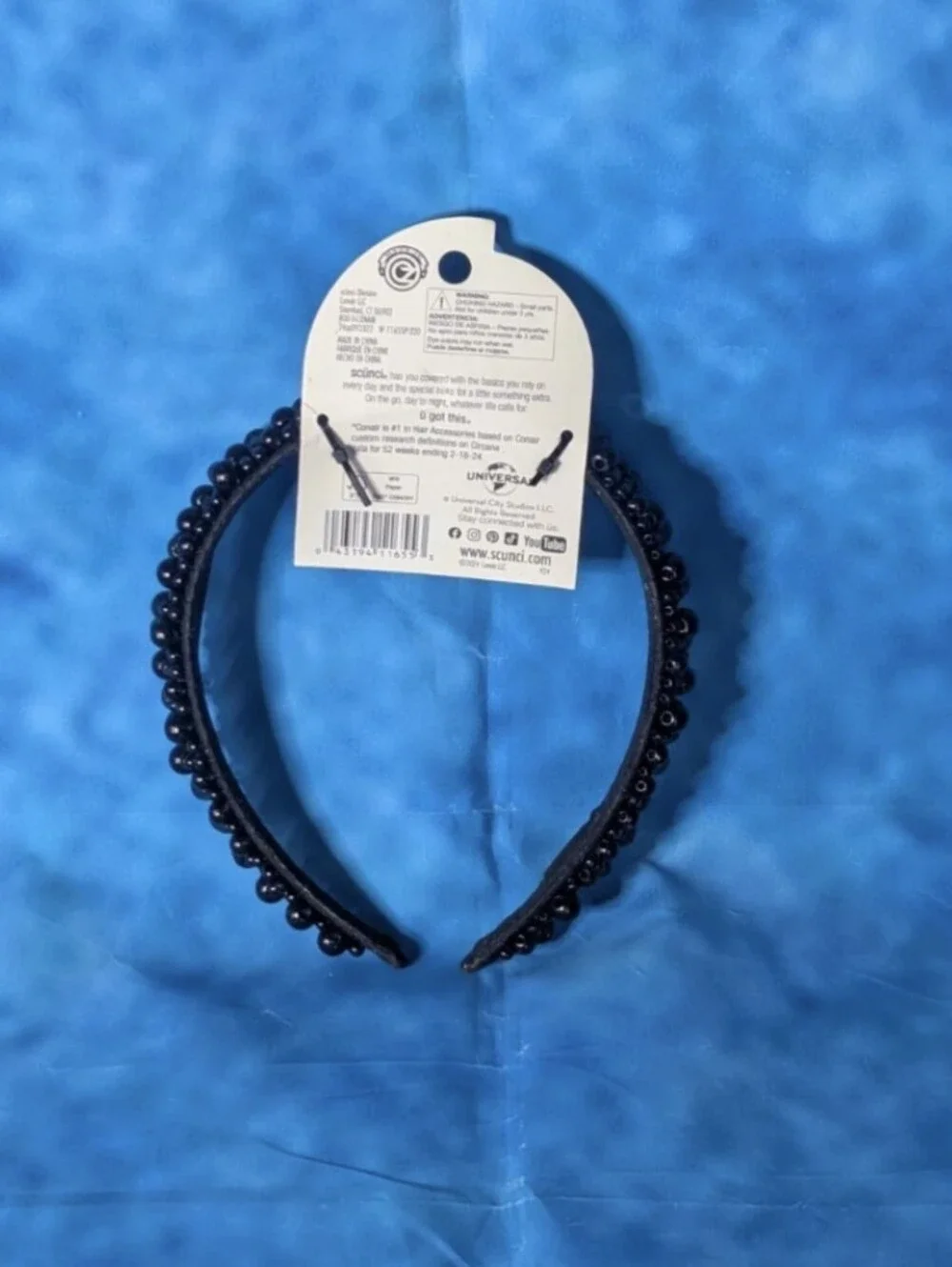 Scrunchi Wicked Elphaba Beaded Black Headband Adult OSFM NWT